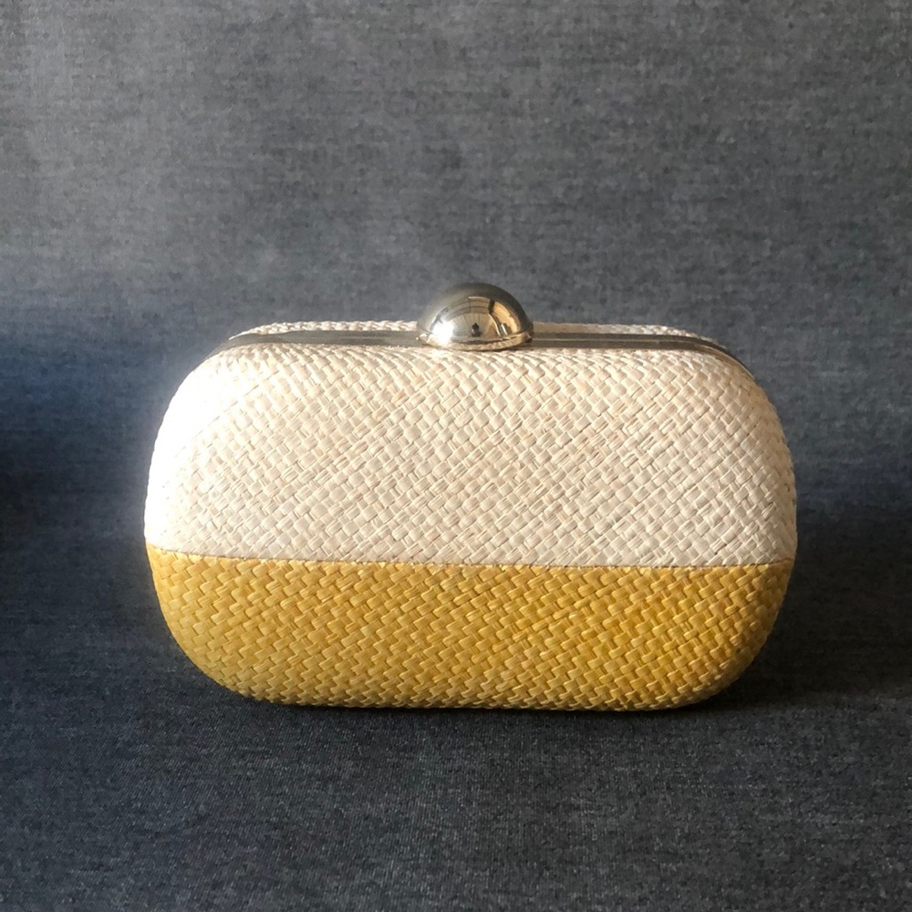 Ivory and Yellow Clutch